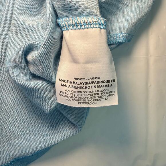 Nike Dri-FIT Blue V-Neck Long Sleeve Tee Shirt Size M Athletic Cut - Picture 7 of 9